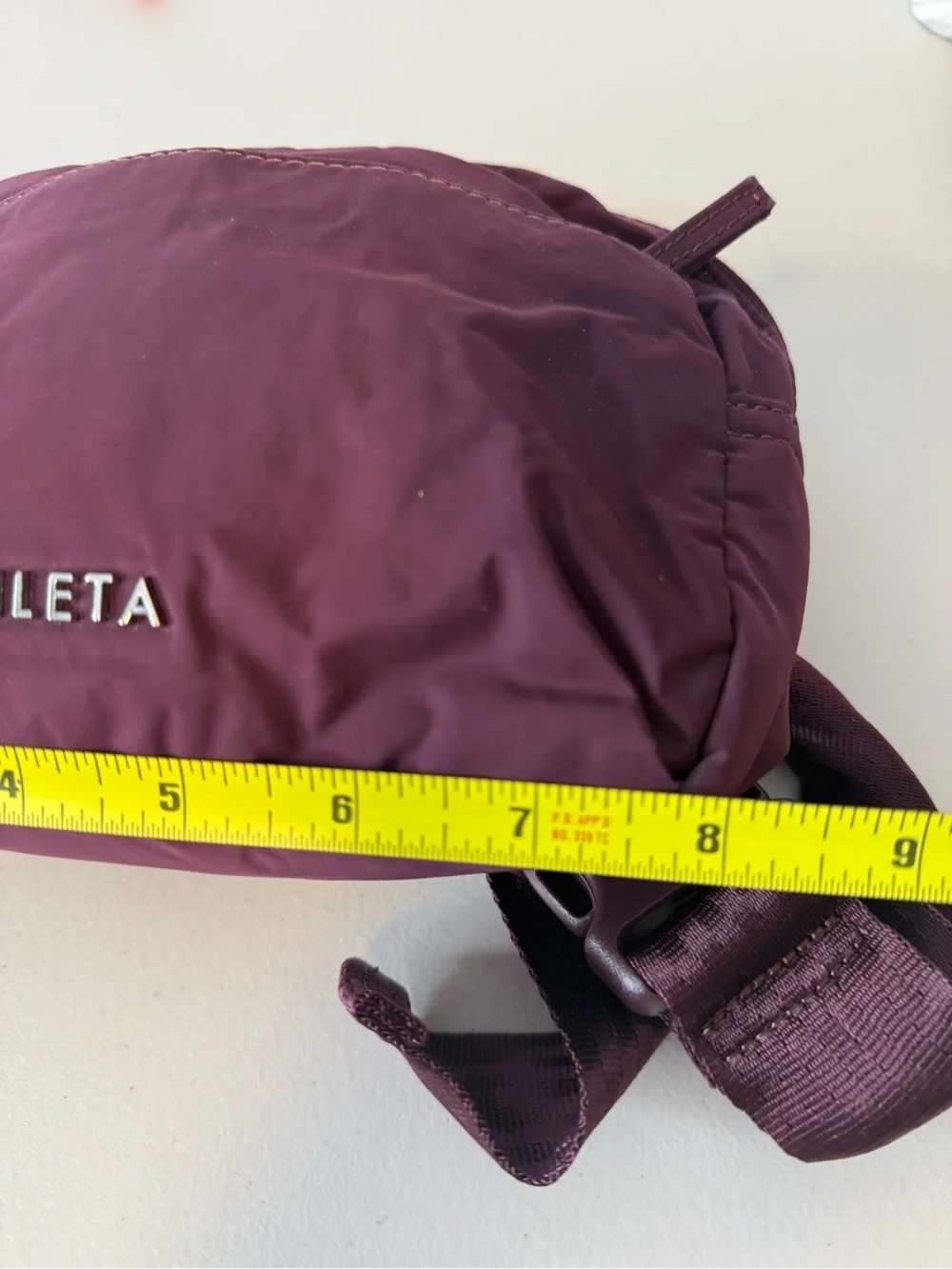 Athleta All About Large Crossbody Belt Bag Plum Purple Nylon Travel Festival
